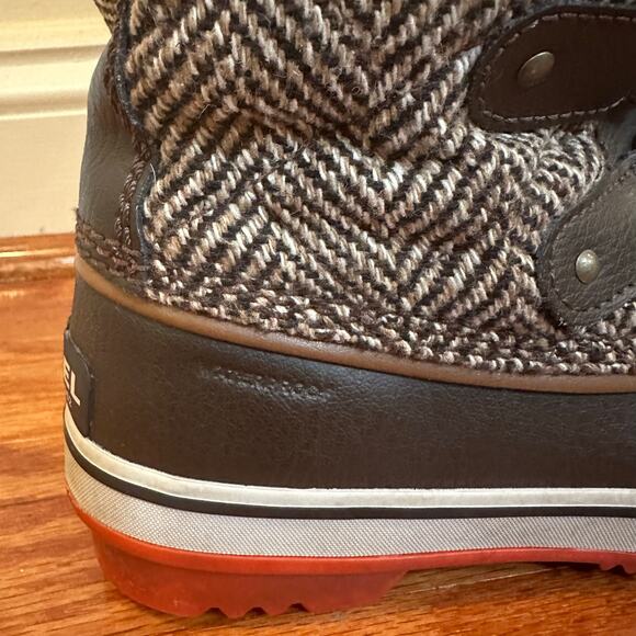 Sorel Tofino Tall Herringbone Fur Winter Boots Women's Sz 6.5 - Picture 3 of 11